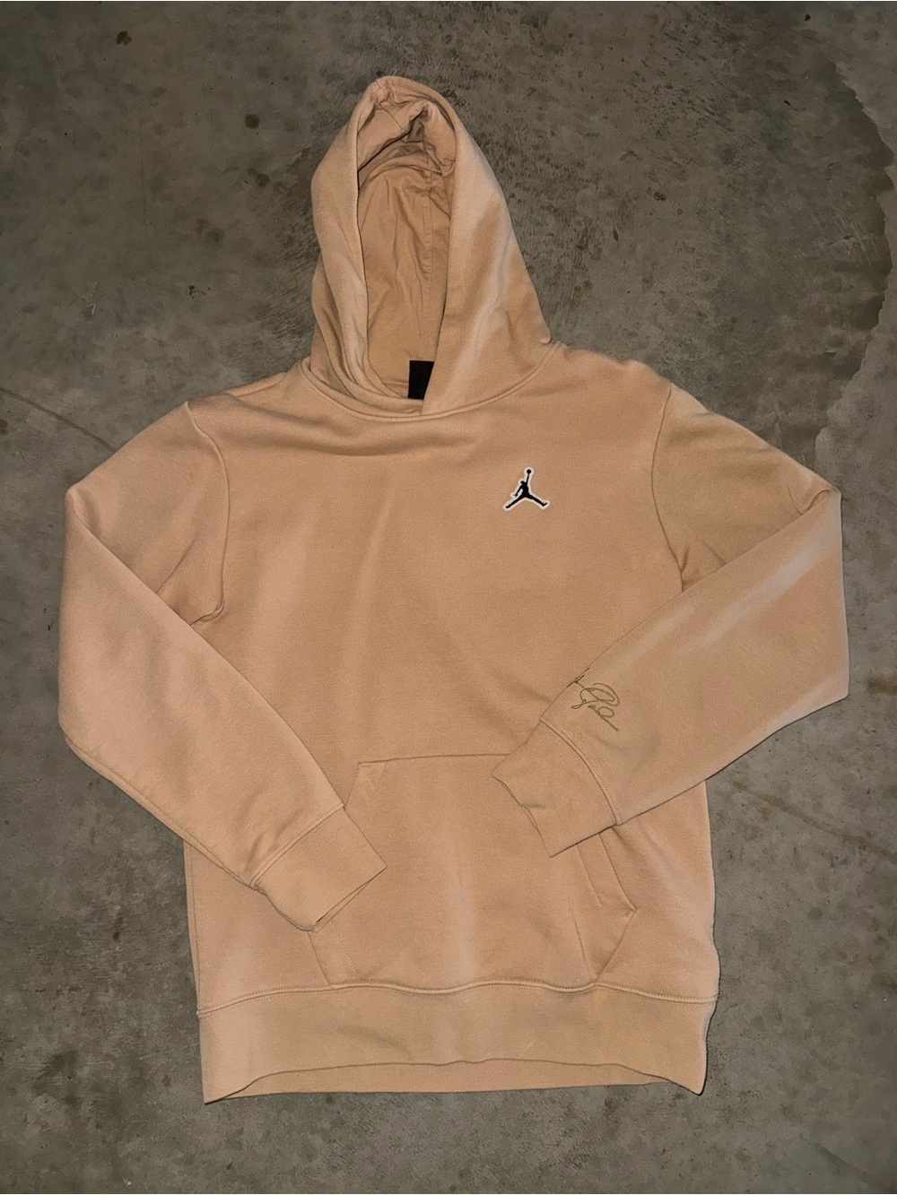 Jordan Men’s Hoodie in Beige with Black Jumpman
